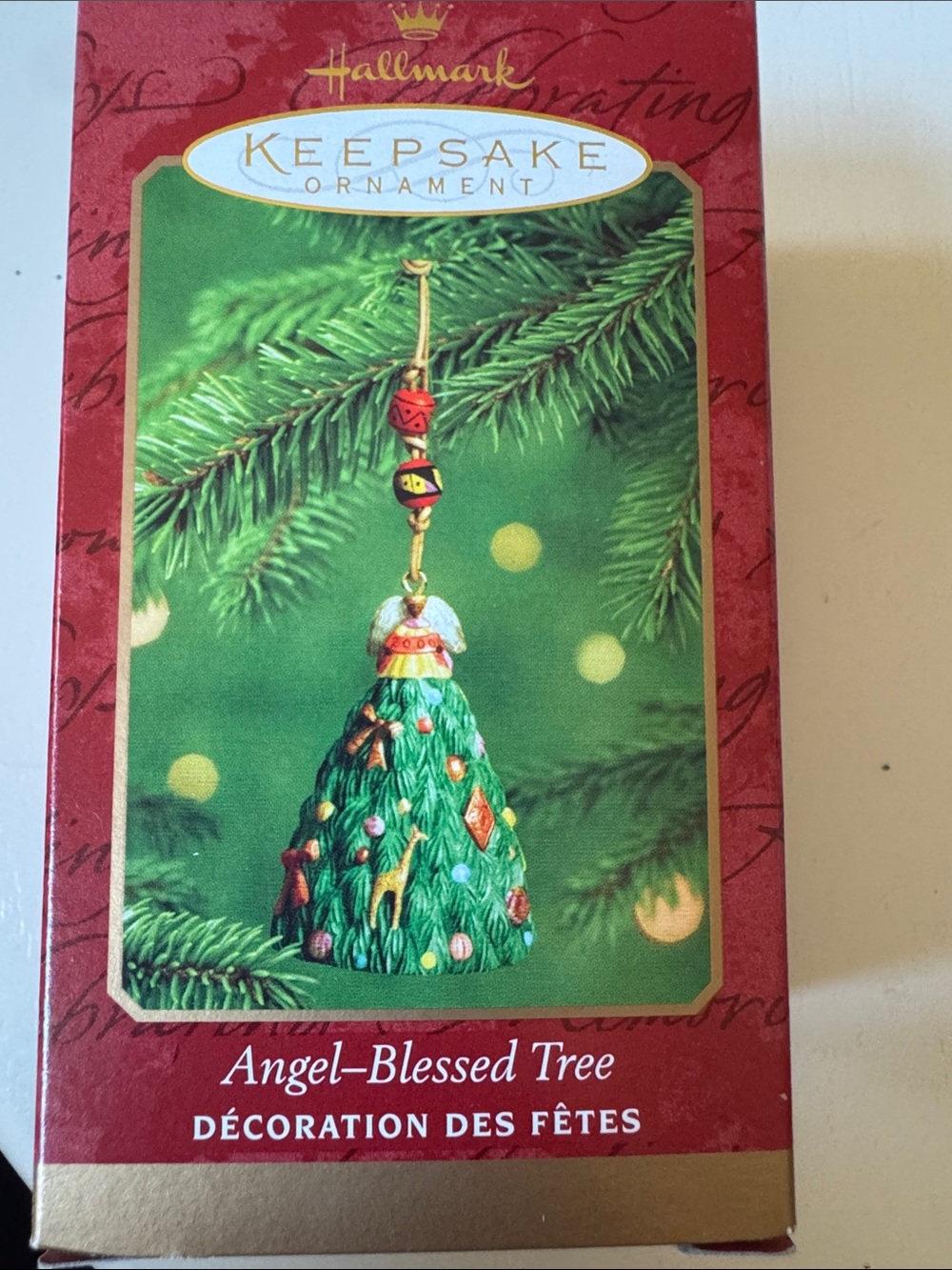 Hallmark Green and Gold Angel-Blessed Tree Keepsake Ornament